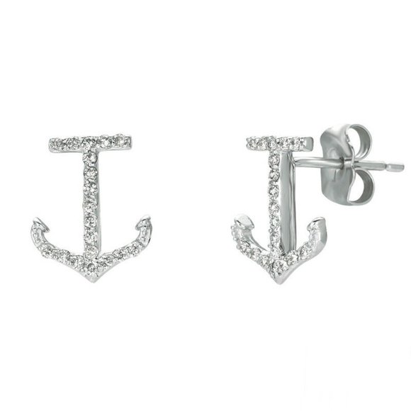 0.20 Carat Natural Diamond Anchor Earrings